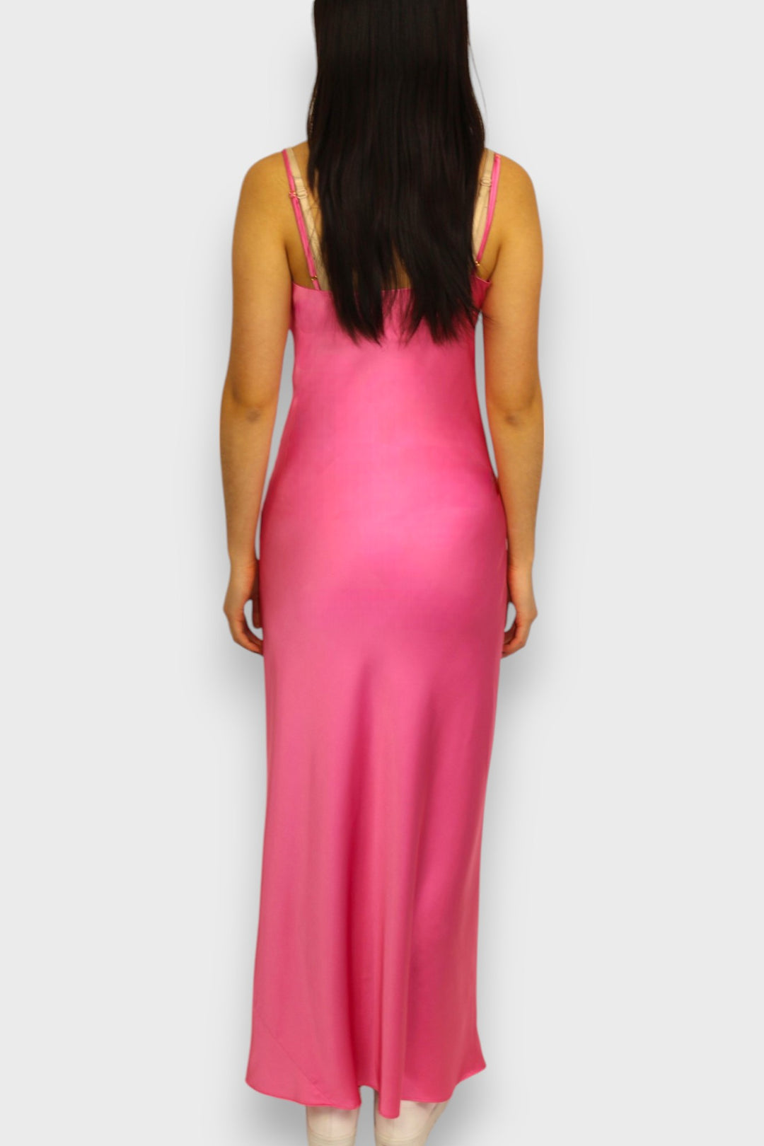 Spaghetti Strap Satin Maxi Dress