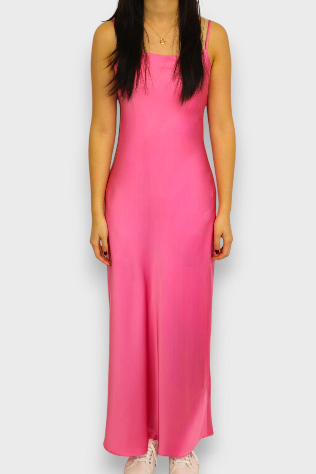 Spaghetti Strap Satin Maxi Dress