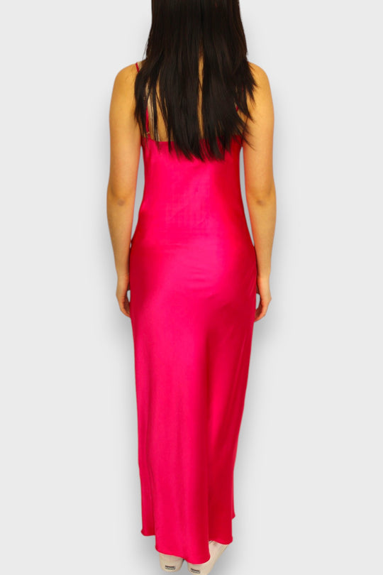 Spaghetti Strap Satin Maxi Dress