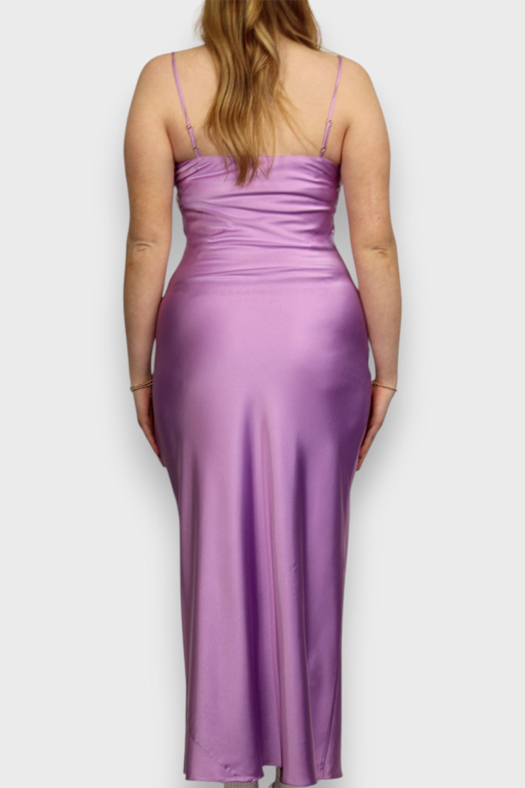 Spaghetti Strap Satin Maxi Dress