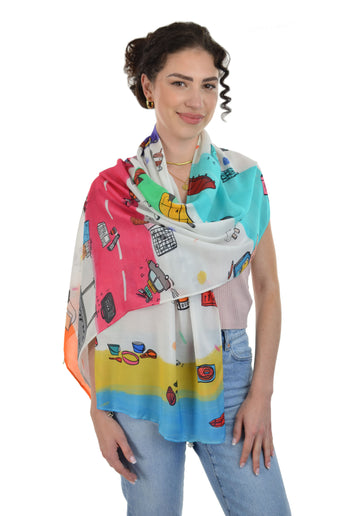 Tiny Joys of Life Modal Print Scarf