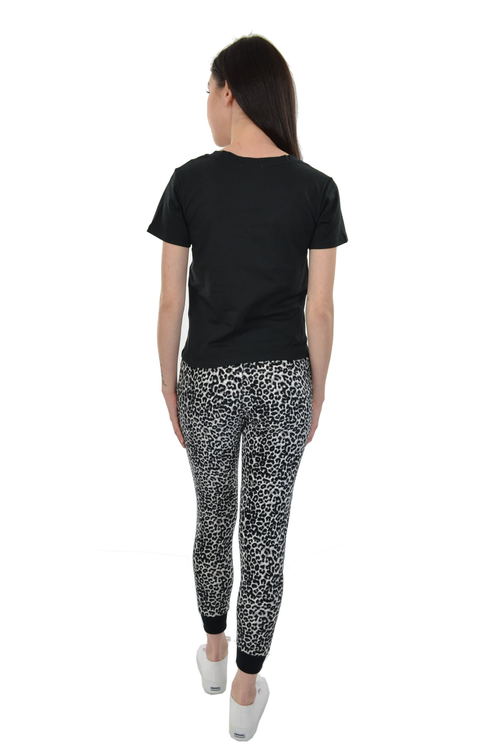 Kiara Leopard Print Velour Jogger