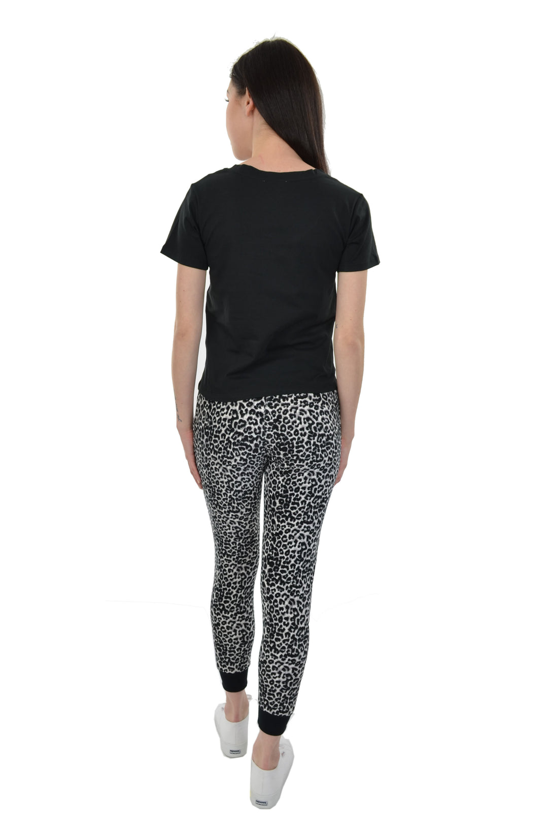Kiara Leopard Print Velour Jogger