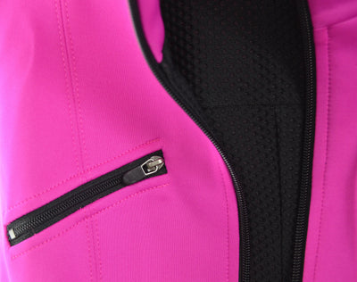 Marolli Pink Vest. This sleeveless vest is specifically designed to flatter. The special zipper details and collar give it a sporty and feminine look.  The high-quality material is extremely comfortable, breathable, and has moisture wicking properties to help keep you cool and dry. Goes great with many different color tees for that fashionable sporty look.